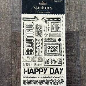 💞 New Clear Accent Caption Scrapbook Stickers